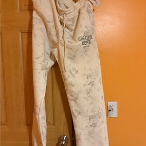 Cream Kids Sweatpants